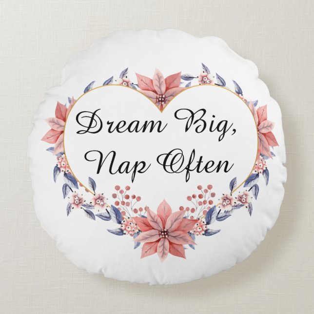 Custom Stylish Design Round Pillow for Home Decor (Front)