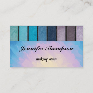 Custom Stylish Makeup Artist Eyeshadow Palette Bus Business Card