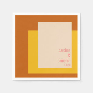 Custom Stylish Retro Geometric Earthy Boho Chic Napkin