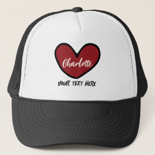 Custom Stylist Cute Sweet Heart Pattern Template  Trucker Hat