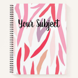 Custom Subject-Pink Abstract Tiger Skin Notebook