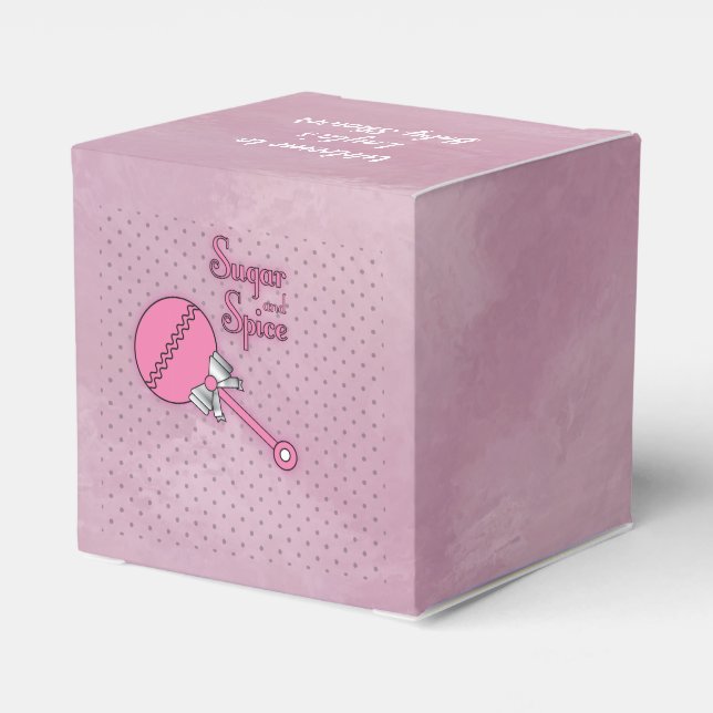 Custom Sugar and Spice Favour Box (Back Side)
