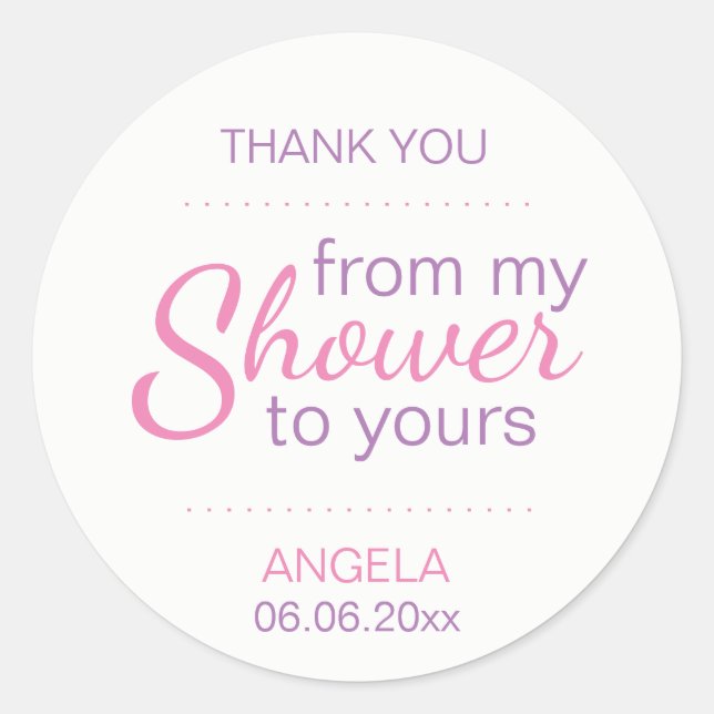 Custom Sugar Scrub Bridal Shower Favour Mason Jar Classic Round Sticker (Front)