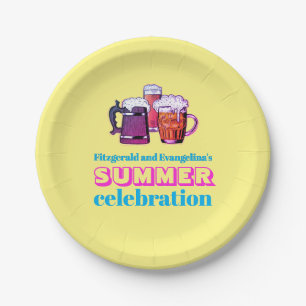Custom Summer Celebration BEERS  Paper Plate