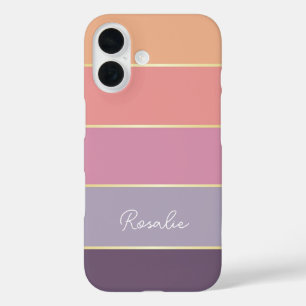 Custom Summer Colours Colour Block Stripes iPhone 16 Case
