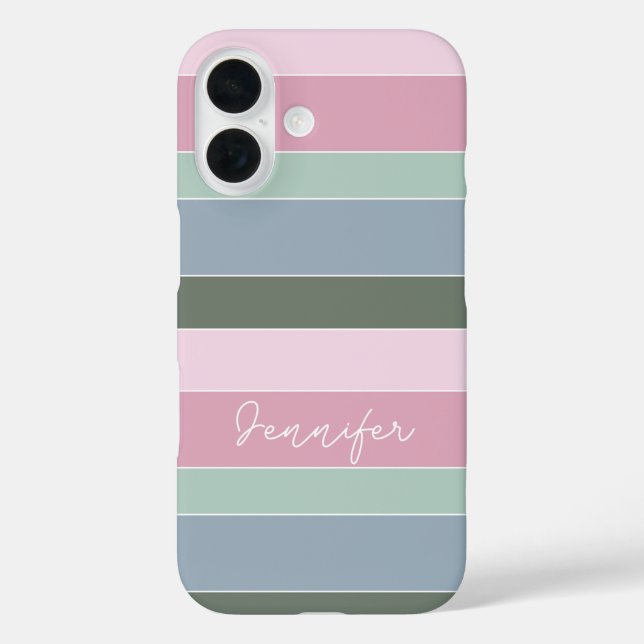 Custom Summer Colours Colour Block Stripes Case-Mate iPhone Case (Back)