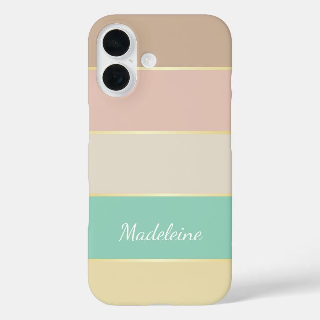 Custom Summer Colours Colour Block Stripes Case-Mate iPhone Case (Back)