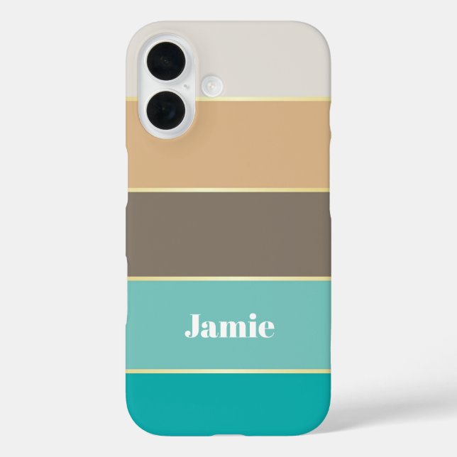 Custom Summer Colours Colour Block Stripes Case-Mate iPhone Case (Back)