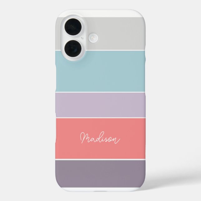 Custom Summer Colours Colour Block Stripes Case-Mate iPhone Case (Back)