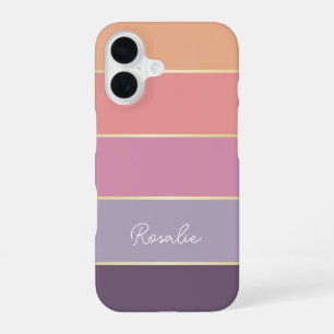 Custom Summer Colours Colour Block Stripes iPhone 16 Case