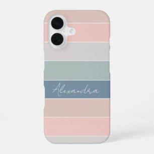 Custom Summer Colours Colour Block Stripes iPhone 16 Case