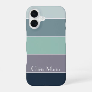 Custom Summer Colours Colour Block Stripes iPhone 16 Case