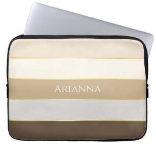Custom Summer Colours Colour Block Stripes Laptop Sleeve