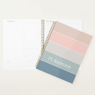 Custom Summer Colours Colour Block Stripes Planner