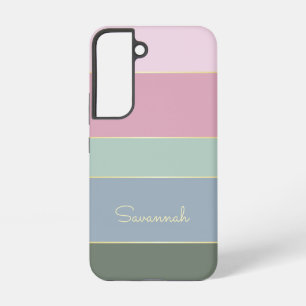 Custom Summer Colours Colour Block Stripes Samsung Galaxy Case