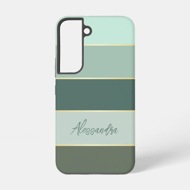 Custom Summer Colours Colour Block Stripes Samsung Galaxy S22 Case (Back)