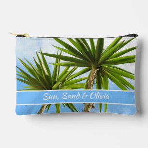 Custom Summer Vacation Cosmetic Bag with Name