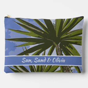 Custom Summer Vacation Cosmetic Bag with Name