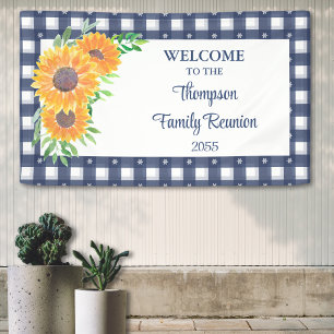 Custom Sunflower Family Reunion Sunflower Welcome Banner