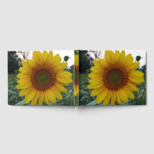 Custom Sunflower Guest Book Modern Floral Style