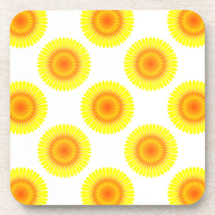 Custom Sunflower Pattern Coaster