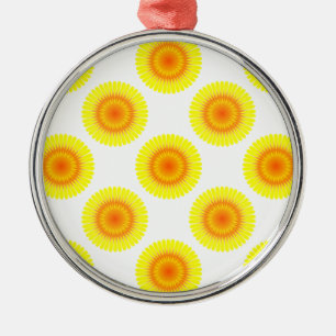 Custom Sunflower Pattern Metal Tree Decoration