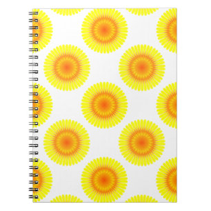 Custom Sunflower Pattern Notebook