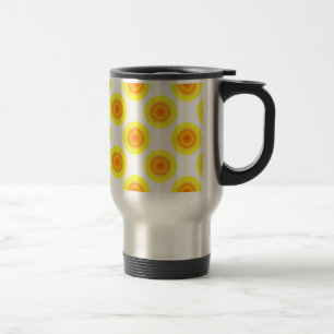 Custom Sunflower Pattern Travel Mug