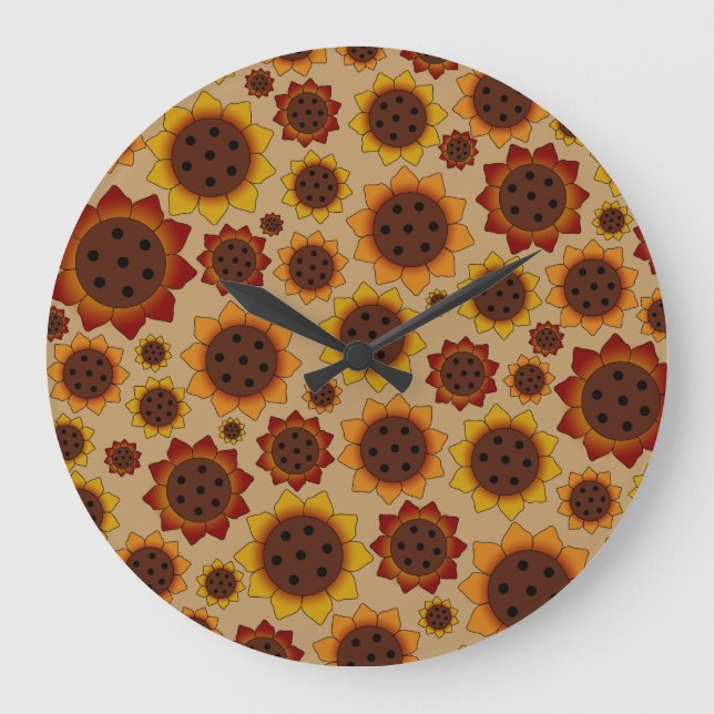 Custom Sunflower Wall Clock (Front)