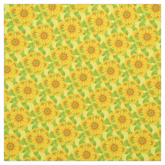 Custom Sunflowers Fabric (Swatch)