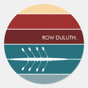 Custom Sunrise Row Classic Round Sticker