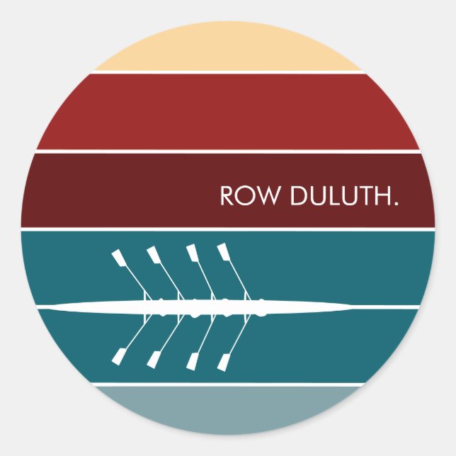 Custom Sunrise Row Classic Round Sticker (Front)