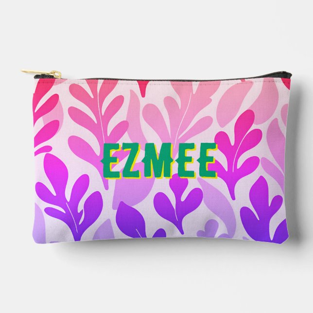 Custom Sunset Leaf pencil /Makeup Bag Personalized (Front)