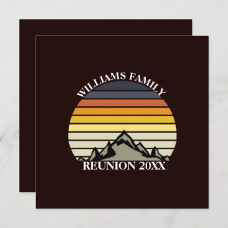 Custom Sunset Mountain Family Reunion Party  Invitation