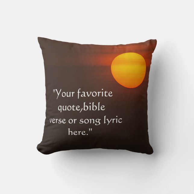 Custom Sunset Photo Template Cushion (Front)