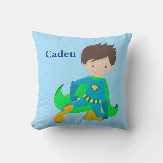 Custom Superhero Blue Cushion (Front)