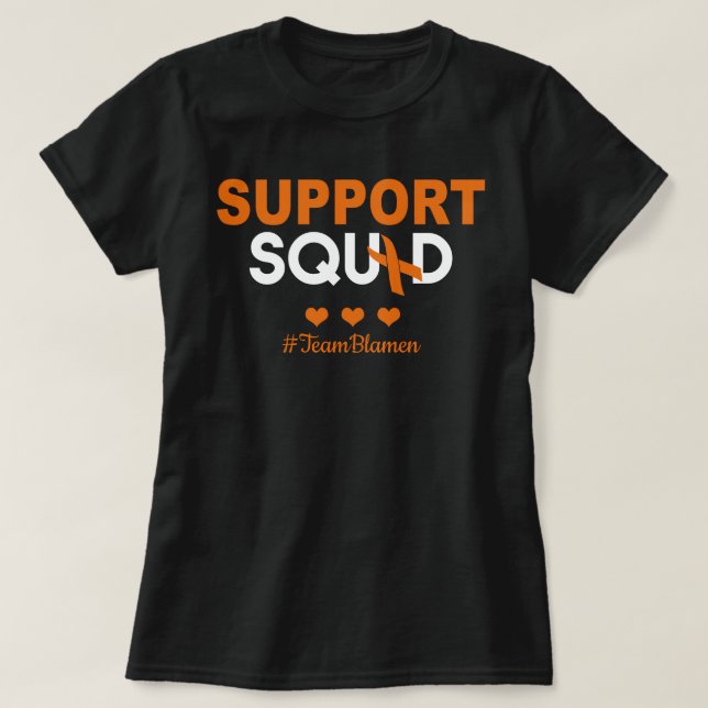 Custom Support Squad Shirt For Leukaemia Warrior  (Design Front)