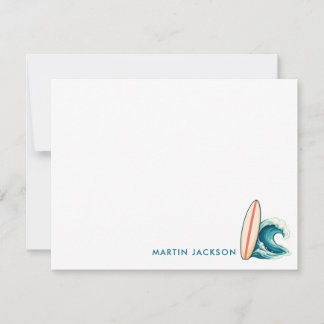 Custom Surfboard Note Card