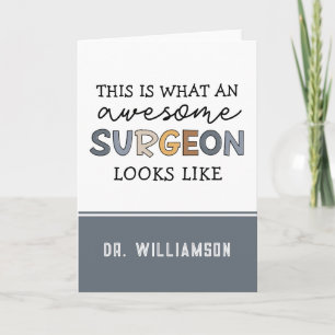 Custom Surgeon Funny Awesome Surgeon Gifts Card