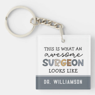 Custom Surgeon Funny Awesome Surgeon Gifts Key Ring