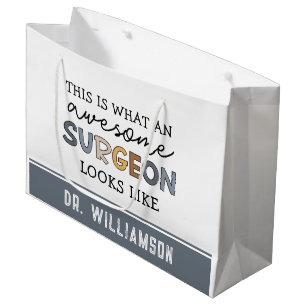 Custom Surgeon Funny Awesome Surgeon Large Gift Bag