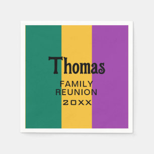 Custom Surname Name Reunion Napkin