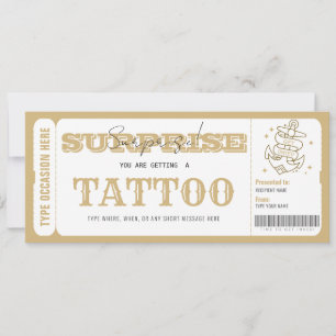 Custom Surprise Tattoo Gift Certificate gift card