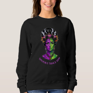 Custom Sweatshirt Womens Halloween Spooky 1100