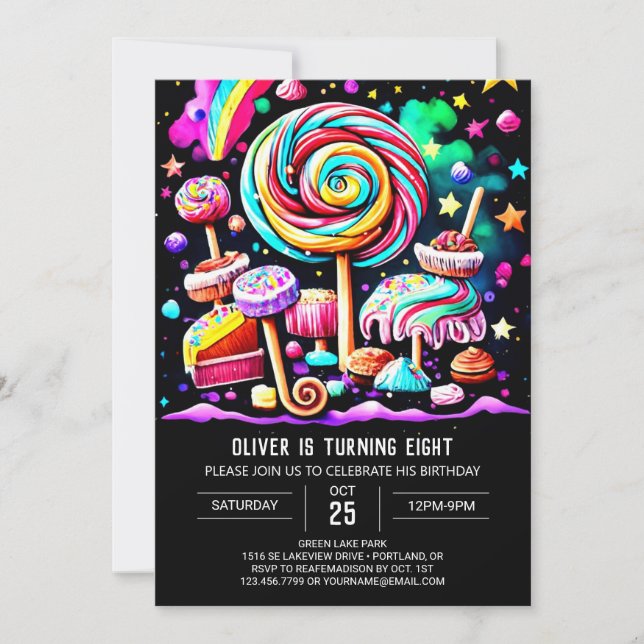 Custom Sweet Celebration Birthday Invitation (Front)