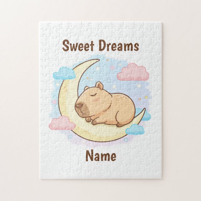 Custom Sweet Dreams Capybara Jigsaw Puzzle (Vertical)