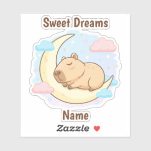 Custom Sweet Dreams Capybara Sticker