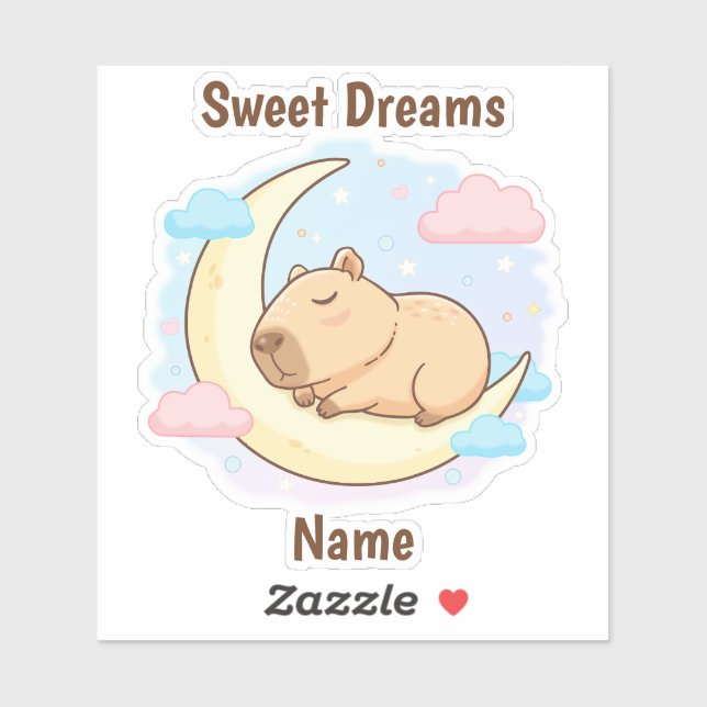 Custom Sweet Dreams Capybara Sticker (Sheet)