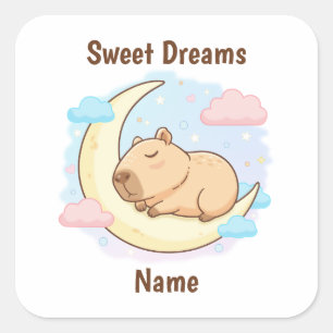 Custom Sweet Dreams Capybara Sticker