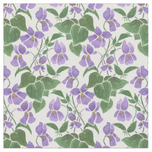 Custom Sweet Violets Repeat Pattern Fabric